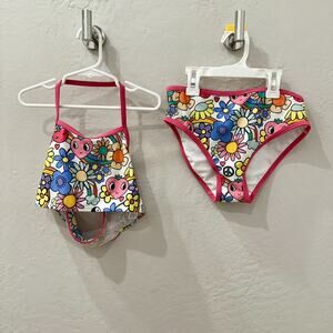 George Retro Floral Rainbows Two Piece Swimsuit